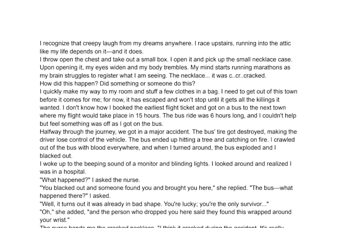 write an original short story based on your idea